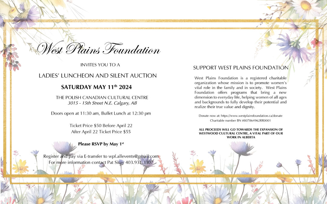 Ladies’ Luncheon Fundraiser – May 11th