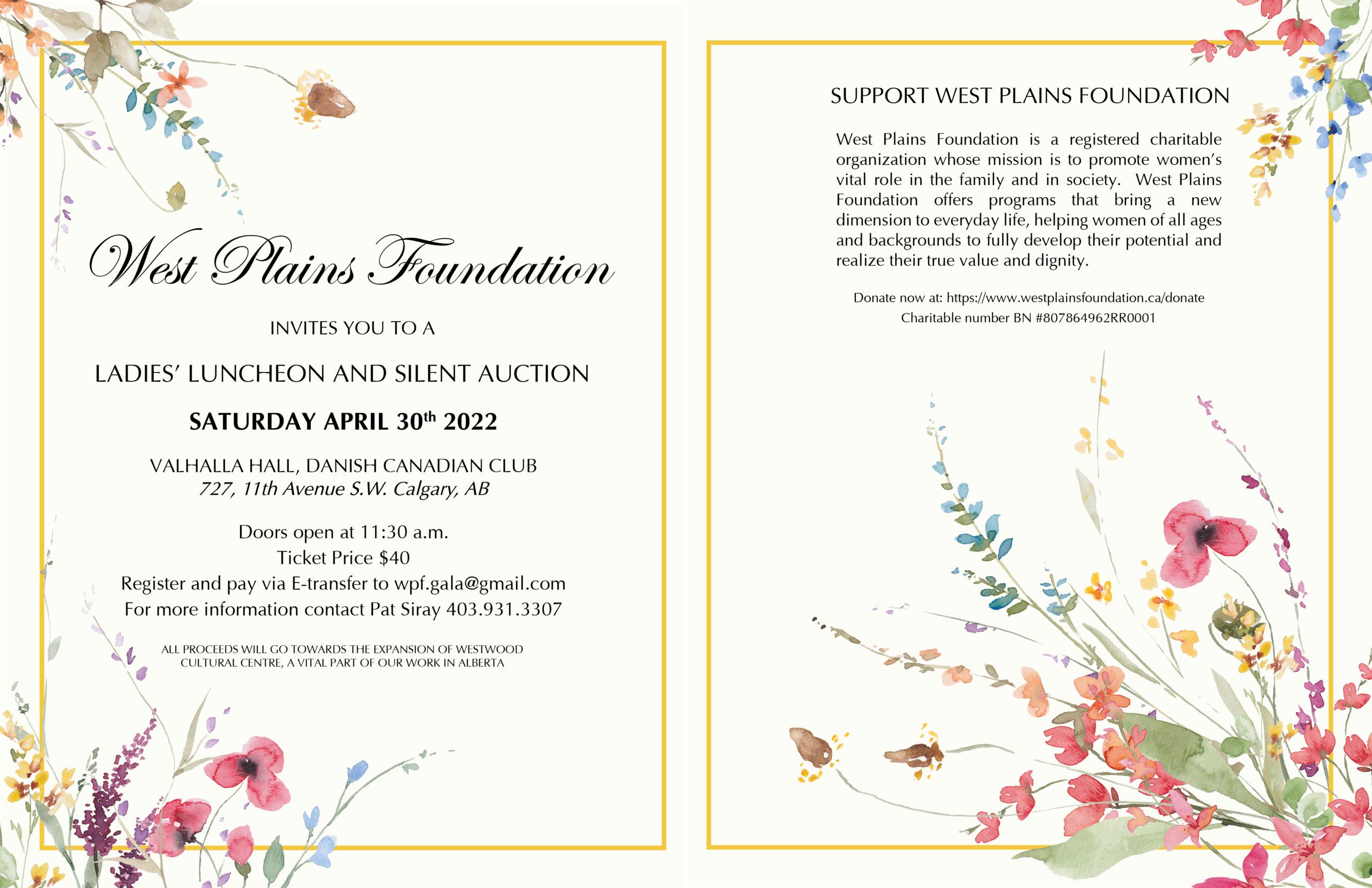 Ladies' Luncheon and Silent Auction 2022 Invitation